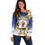 Samoa Christmas Off Shoulder Sweater Snow Globe With Samoan Santa - Polynesian Pride