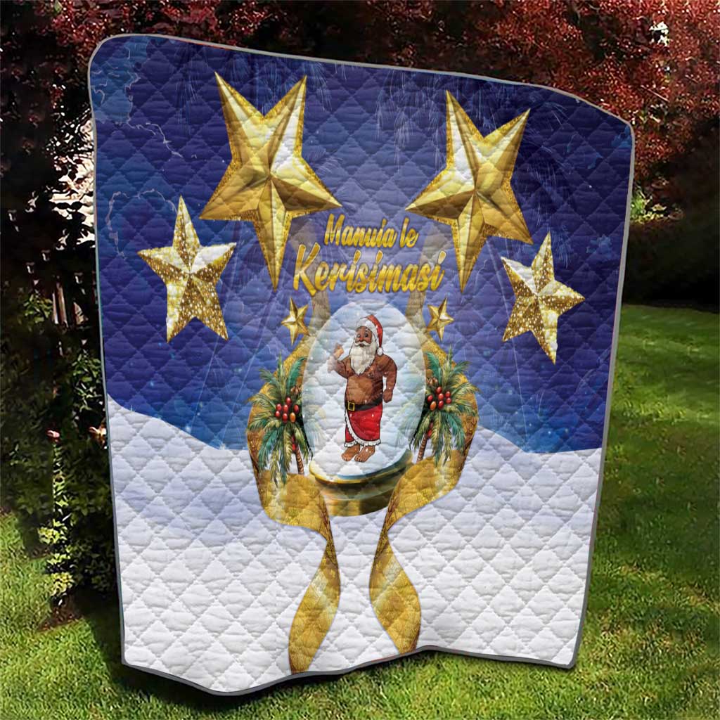 Samoa Christmas Quilt Snow Globe With Samoan Santa LT05 - Polynesian Pride