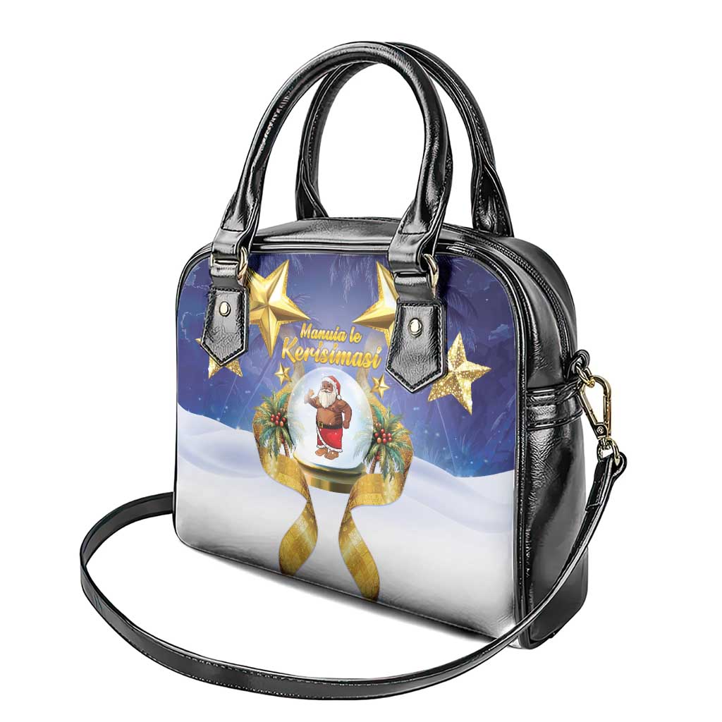 Samoa Christmas Shoulder Handbag Snow Globe With Samoan Santa LT05 - Polynesian Pride