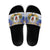 Samoa Christmas Slide Sandals Snow Globe With Samoan Santa - Polynesian Pride