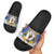Samoa Christmas Slide Sandals Snow Globe With Samoan Santa - Polynesian Pride