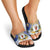 Samoa Christmas Slide Sandals Snow Globe With Samoan Santa - Polynesian Pride