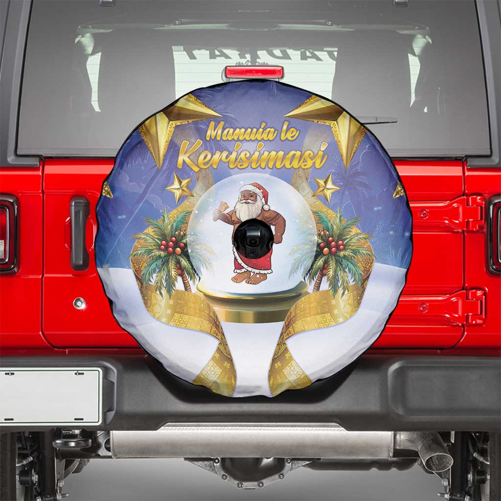 Samoa Christmas Spare Tire Cover Snow Globe With Samoan Santa LT05 - Polynesian Pride
