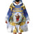 Samoa Christmas Wearable Blanket Hoodie Snow Globe With Samoan Santa - Polynesian Pride