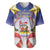 American Samoa Christmas Baseball Jersey Seashell Santa Beach Vibes - Polynesian Pride