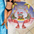 American Samoa Christmas Beach Blanket Seashell Santa Beach Vibes - Polynesian Pride