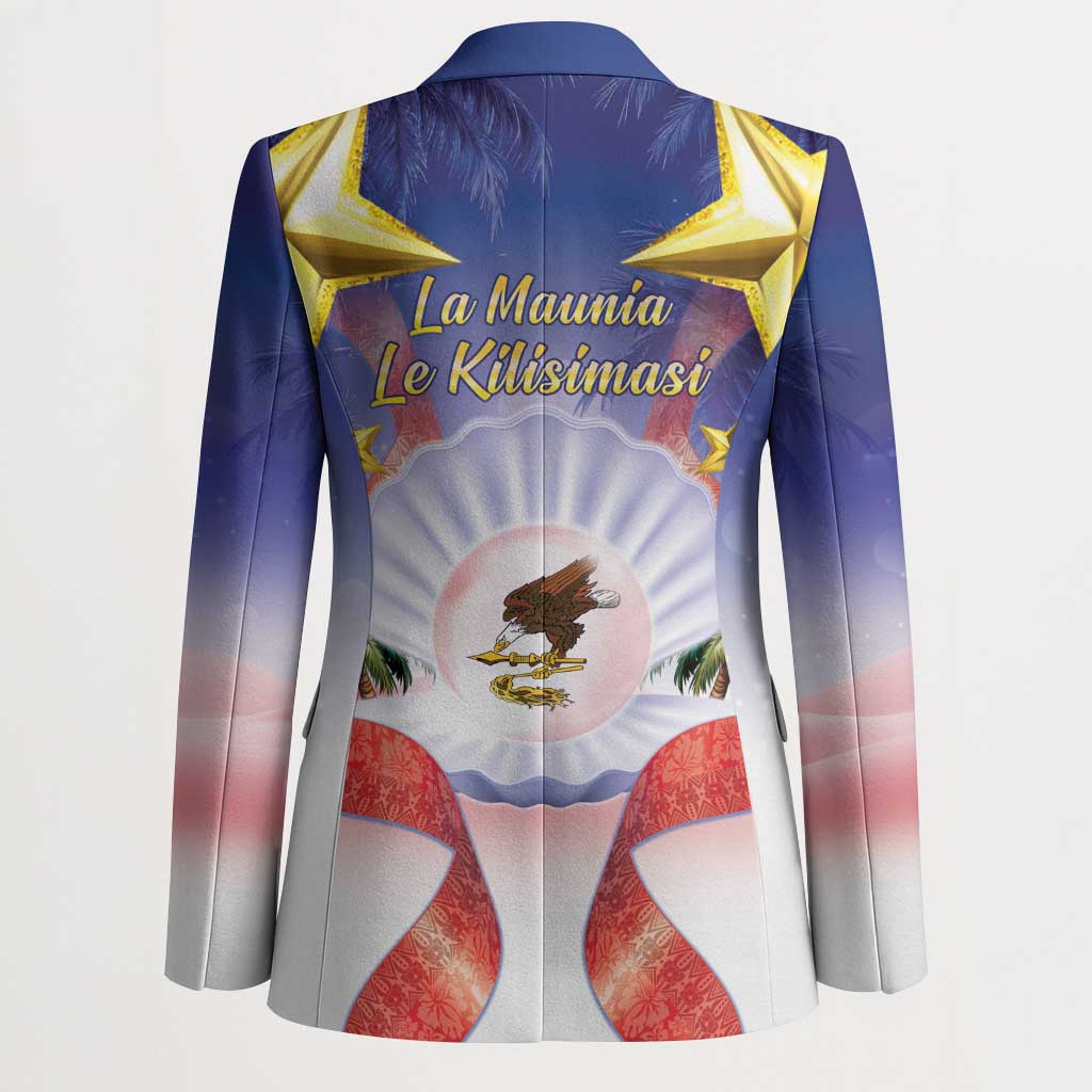 American Samoa Christmas Blazer Seashell Santa Beach Vibes LT05 - Polynesian Pride