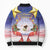 American Samoa Christmas Bomber Puffer Jacket Seashell Santa Beach Vibes - Polynesian Pride