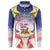 American Samoa Christmas Button Sweatshirt Seashell Santa Beach Vibes - Polynesian Pride