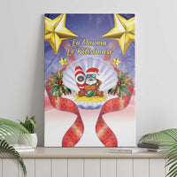 American Samoa Christmas Canvas Wall Art Seashell Santa Beach Vibes LT05 - Polynesian Pride