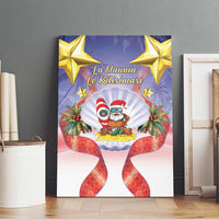 American Samoa Christmas Canvas Wall Art Seashell Santa Beach Vibes LT05 - Polynesian Pride