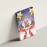 American Samoa Christmas Canvas Wall Art Seashell Santa Beach Vibes LT05 - Polynesian Pride