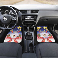 American Samoa Christmas Car Mats Seashell Santa Beach Vibes LT05 Set 2pcs - Front Navy - Polynesian Pride
