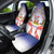 American Samoa Christmas Car Seat Cover Seashell Santa Beach Vibes - Polynesian Pride