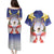 American Samoa Christmas Couples Matching Puletasi and Hawaiian Shirt Seashell Santa Beach Vibes - Polynesian Pride