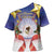 American Samoa Christmas Cross Shoulder Shirt Seashell Santa Beach Vibes - Polynesian Pride