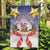 American Samoa Christmas Garden Flag Seashell Santa Beach Vibes - Polynesian Pride