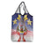 American Samoa Christmas Grocery Bag Seashell Santa Beach Vibes - Polynesian Pride