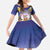 American Samoa Christmas Kid Short Sleeve Dress Seashell Santa Beach Vibes - Polynesian Pride