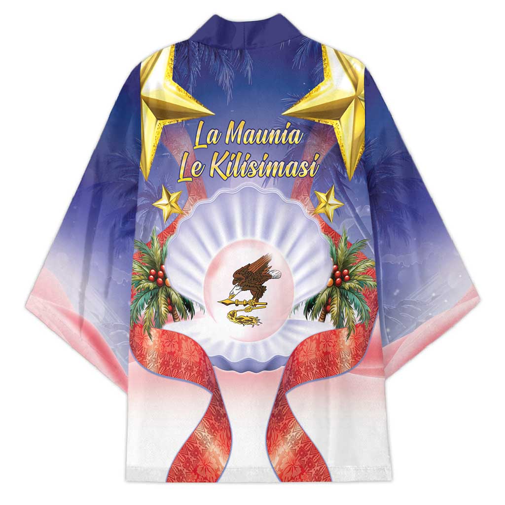American Samoa Christmas Kimono Seashell Santa Beach Vibes LT05 - Polynesian Pride