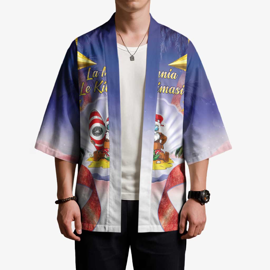 American Samoa Christmas Kimono Seashell Santa Beach Vibes LT05 - Polynesian Pride
