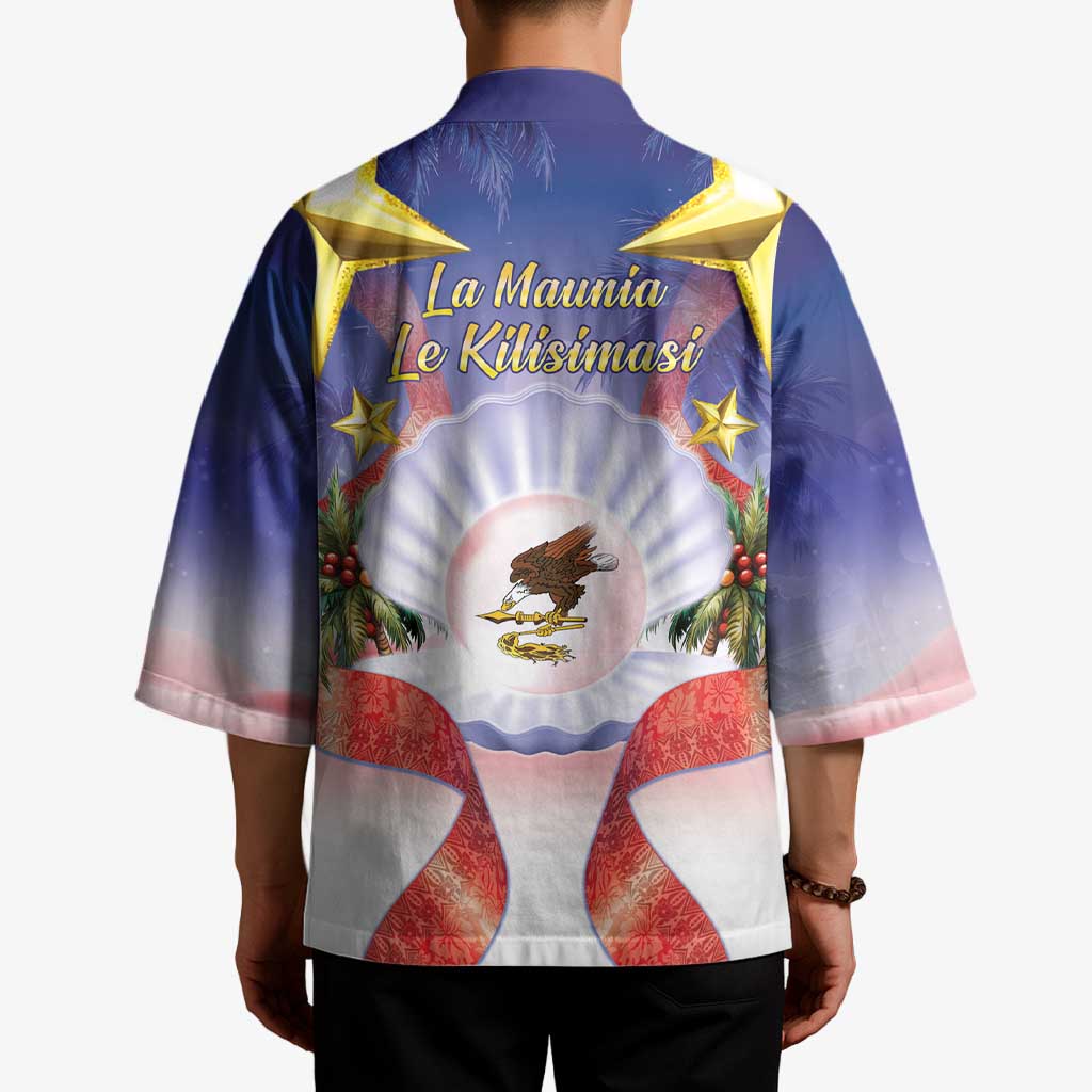 American Samoa Christmas Kimono Seashell Santa Beach Vibes LT05 - Polynesian Pride