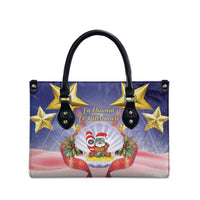 American Samoa Christmas Leather Bag Seashell Santa Beach Vibes LT05 - Polynesian Pride