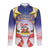 American Samoa Christmas Long Sleeve Button Shirt Seashell Santa Beach Vibes - Polynesian Pride