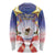 American Samoa Christmas Long Sleeve Shirt Seashell Santa Beach Vibes - Polynesian Pride