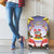 American Samoa Christmas Luggage Cover Seashell Santa Beach Vibes - Polynesian Pride