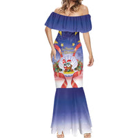 American Samoa Christmas Mermaid Dress Seashell Santa Beach Vibes LT05 - Polynesian Pride