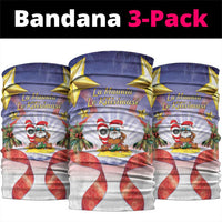 American Samoa Christmas Neck Gaiter Seashell Santa Beach Vibes LT05 package One Size: 25*50cm Navy - Polynesian Pride
