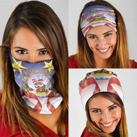 American Samoa Christmas Neck Gaiter Seashell Santa Beach Vibes LT05 - Polynesian Pride