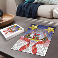 American Samoa Christmas Puzzle Seashell Santa Beach Vibes LT05 - Polynesian Pride