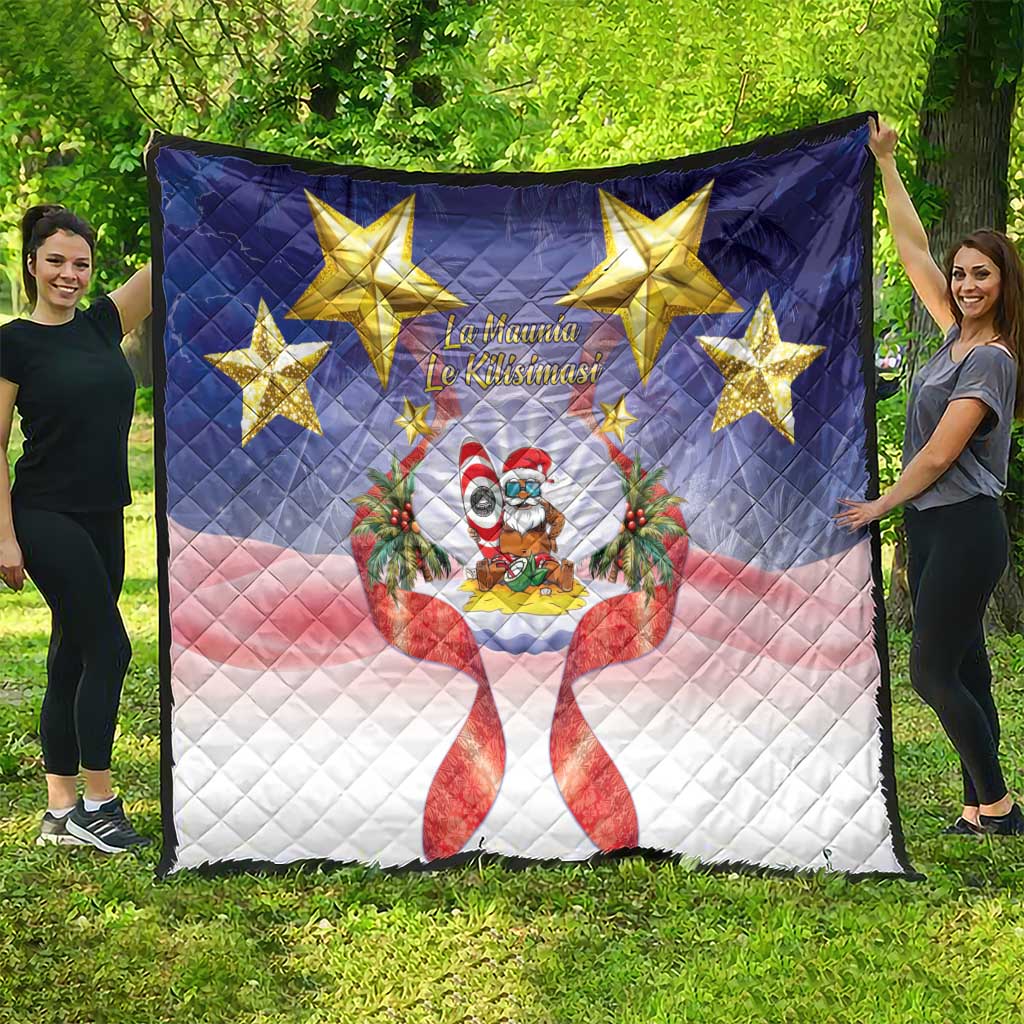 American Samoa Christmas Quilt Seashell Santa Beach Vibes LT05 - Polynesian Pride