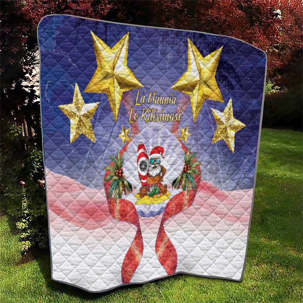 American Samoa Christmas Quilt Seashell Santa Beach Vibes LT05 - Polynesian Pride