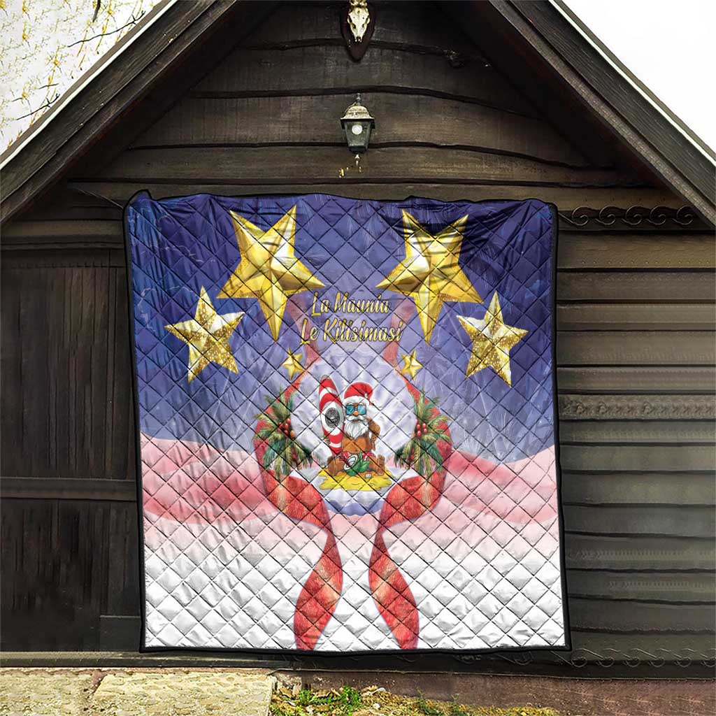 American Samoa Christmas Quilt Seashell Santa Beach Vibes LT05 - Polynesian Pride