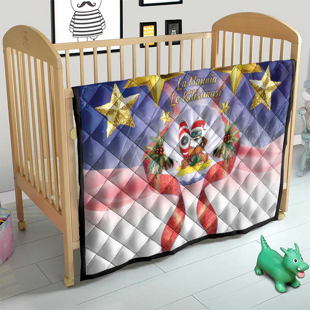 American Samoa Christmas Quilt Seashell Santa Beach Vibes LT05 - Polynesian Pride