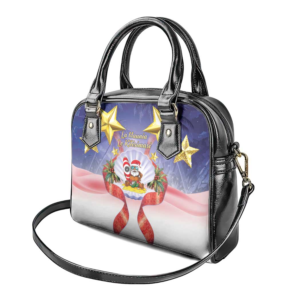 American Samoa Christmas Shoulder Handbag Seashell Santa Beach Vibes LT05 - Polynesian Pride