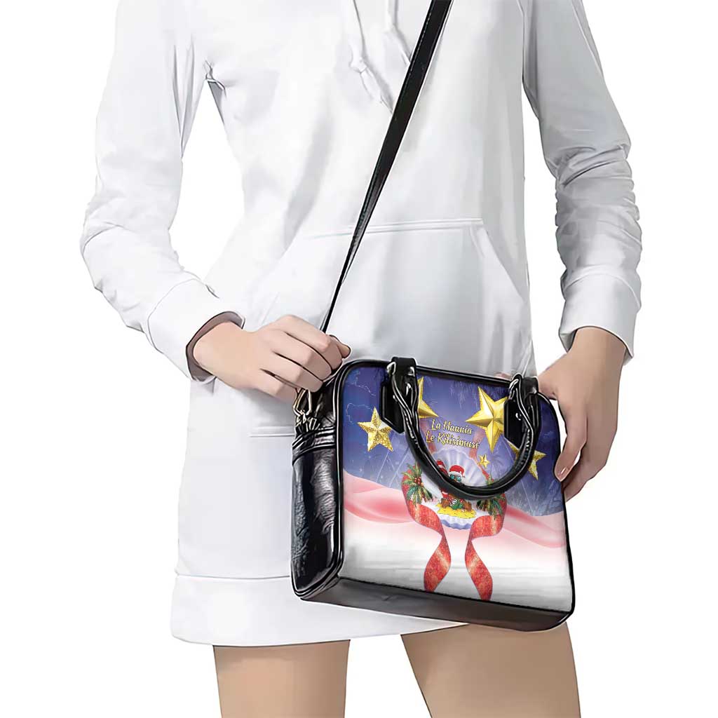 American Samoa Christmas Shoulder Handbag Seashell Santa Beach Vibes LT05 - Polynesian Pride