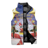 American Samoa Christmas Sleeveless Puffer Jacket Seashell Santa Beach Vibes LT05 - Polynesian Pride