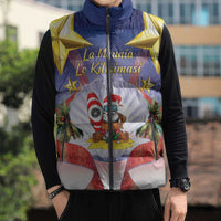 American Samoa Christmas Sleeveless Puffer Jacket Seashell Santa Beach Vibes LT05 - Polynesian Pride
