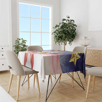 American Samoa Christmas Tablecloth Seashell Santa Beach Vibes LT05 - Polynesian Pride