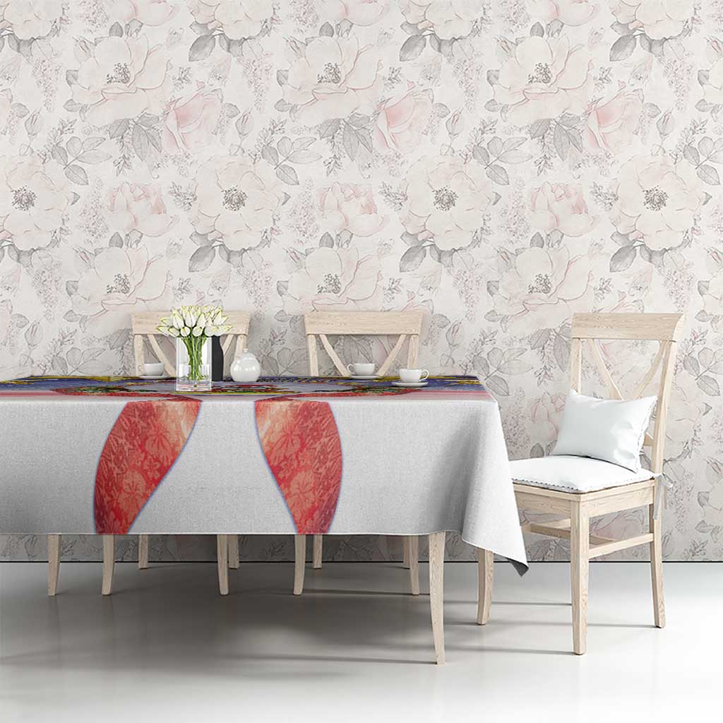 American Samoa Christmas Tablecloth Seashell Santa Beach Vibes LT05 - Polynesian Pride