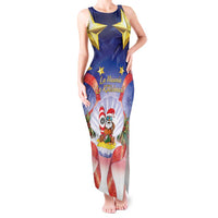 American Samoa Christmas Tank Maxi Dress Seashell Santa Beach Vibes - Polynesian Pride