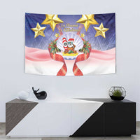 American Samoa Christmas Tapestry Seashell Santa Beach Vibes LT05 - Polynesian Pride