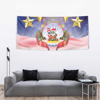 American Samoa Christmas Tapestry Seashell Santa Beach Vibes LT05 - Polynesian Pride
