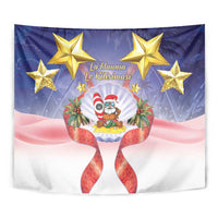 American Samoa Christmas Tapestry Seashell Santa Beach Vibes LT05 - Polynesian Pride