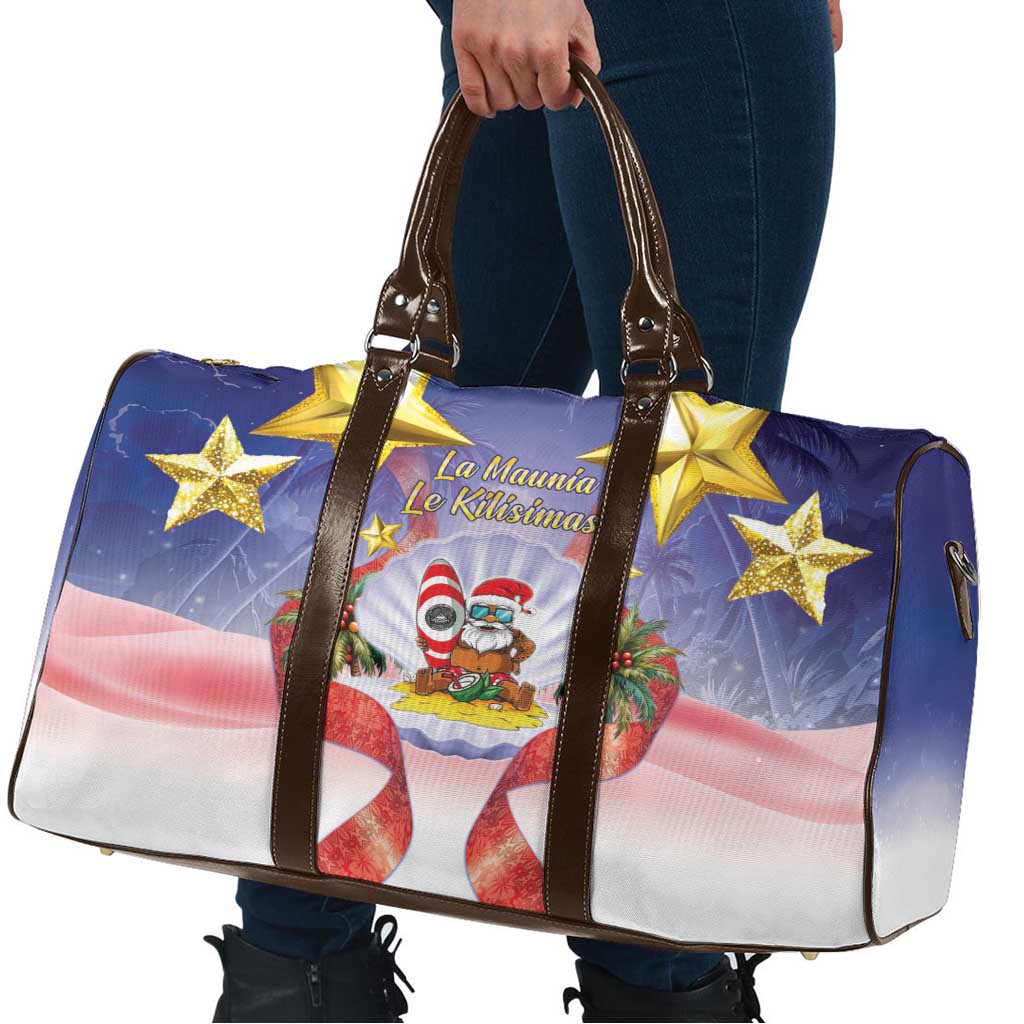 American Samoa Christmas Travel Bag Seashell Santa Beach Vibes LT05 - Polynesian Pride