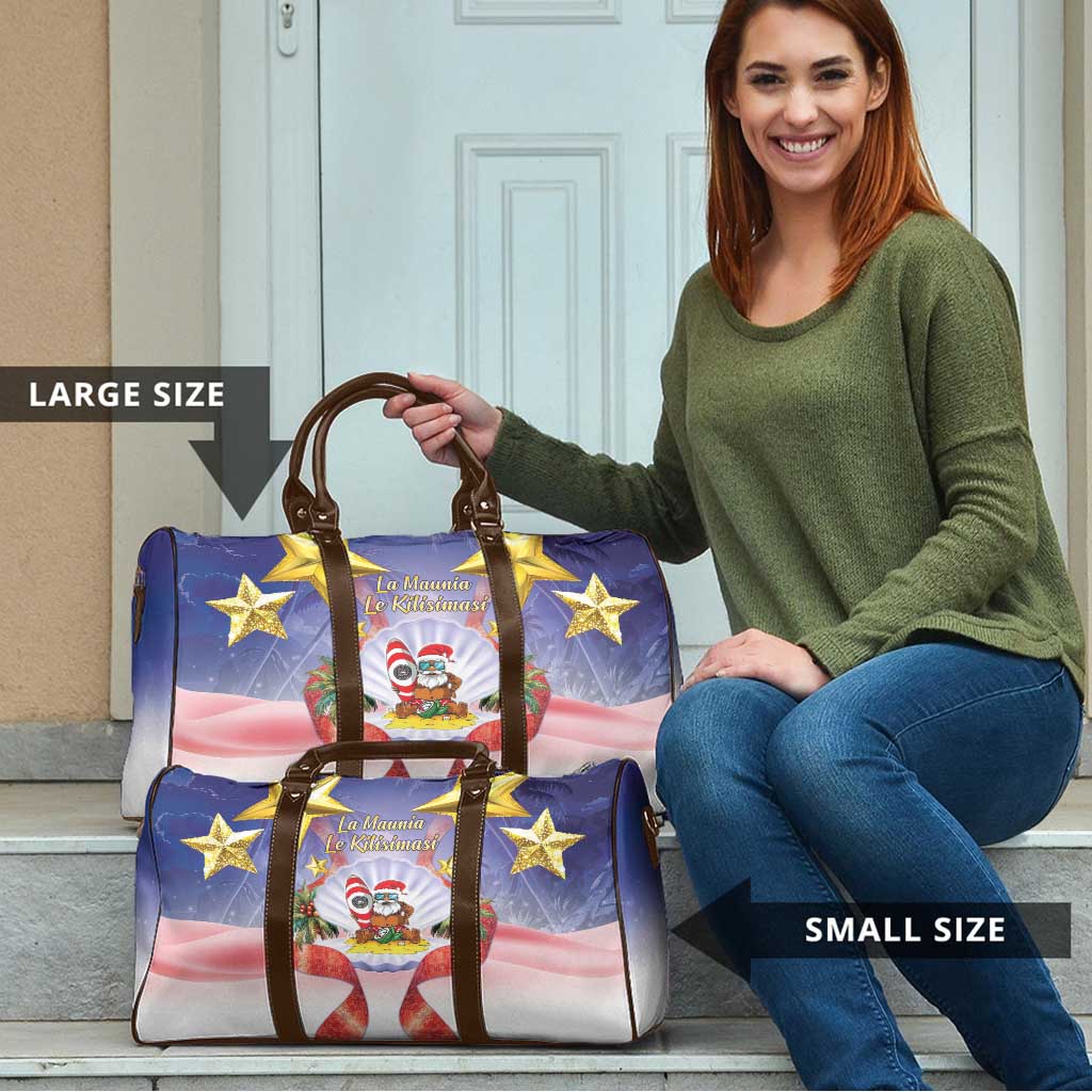 American Samoa Christmas Travel Bag Seashell Santa Beach Vibes LT05 - Polynesian Pride